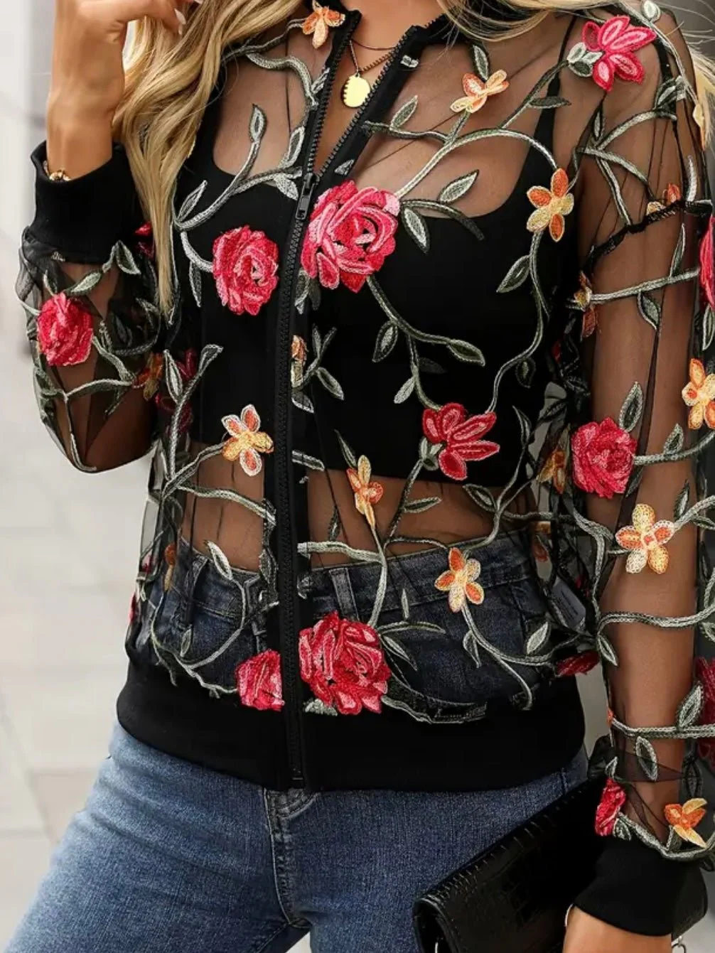 Midnight Garden Mesh Jacket - Image 2