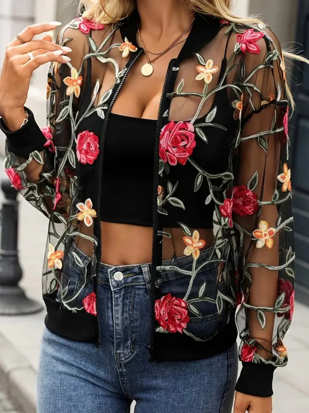 Midnight Garden Mesh Jacket - Image 4