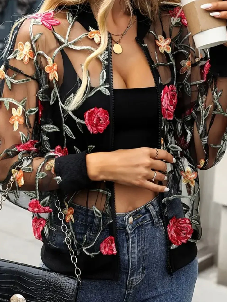 Midnight Garden Mesh Jacket - Image 5