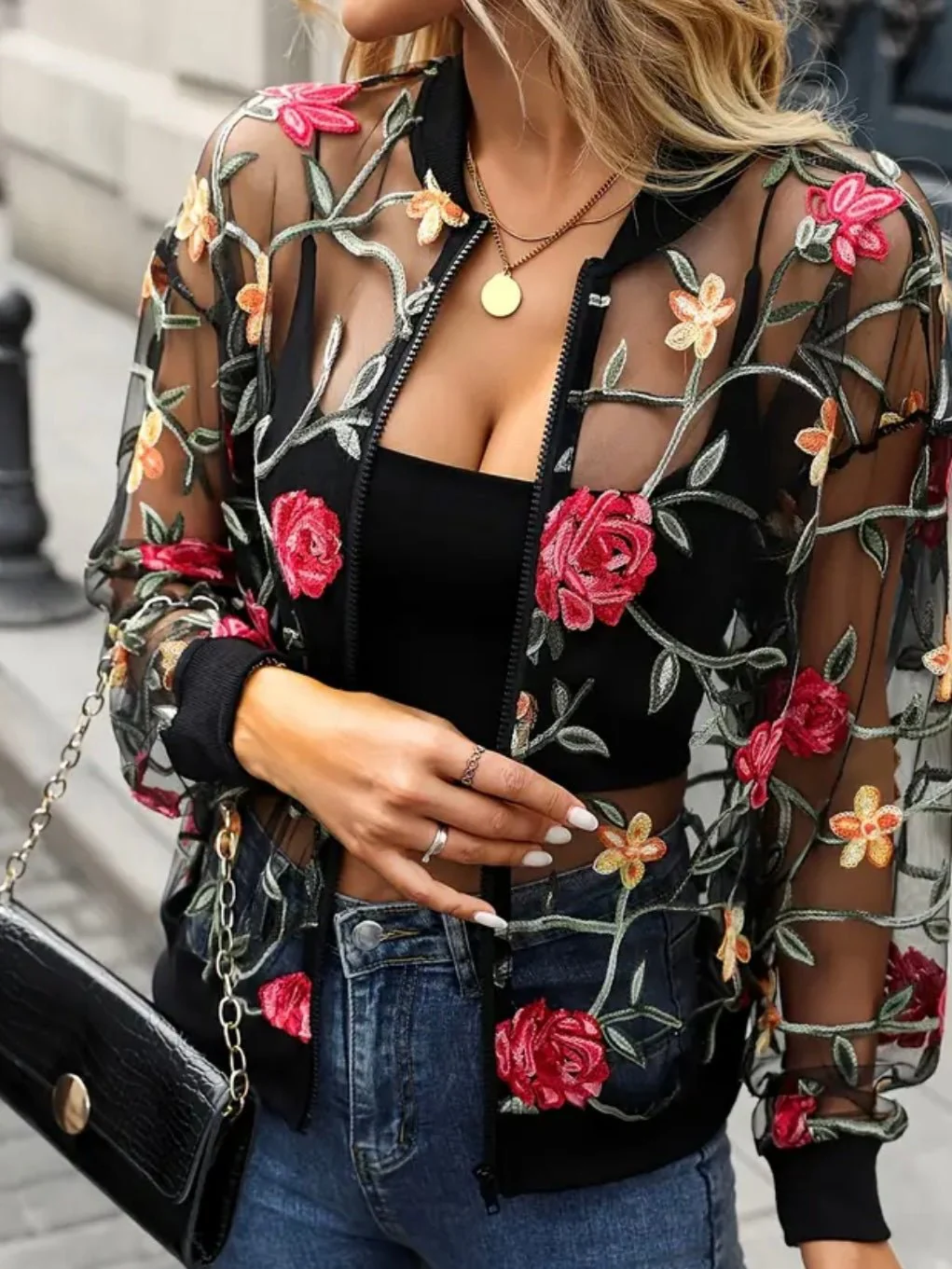 Midnight Garden Mesh Jacket - Image 6