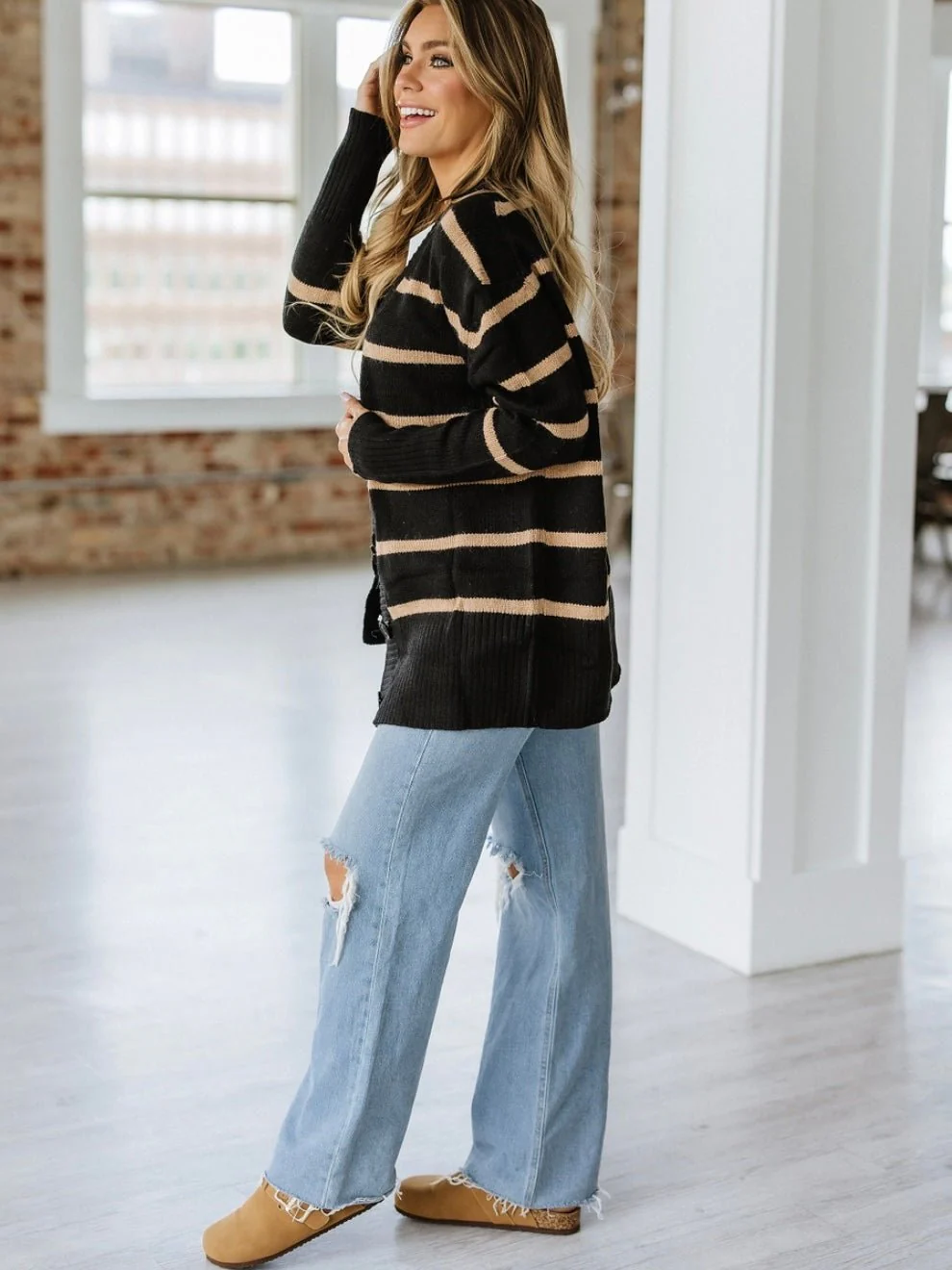 Midnight Stripe Cardigan - Image 3