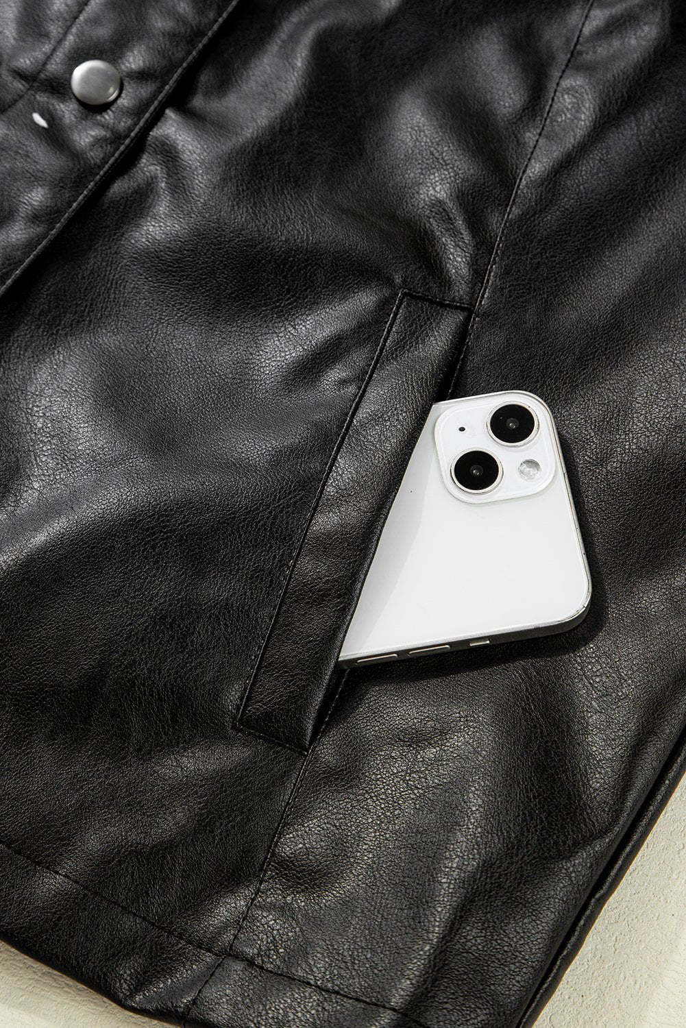 Modern Moto Faux Leather Jacket - Image 10
