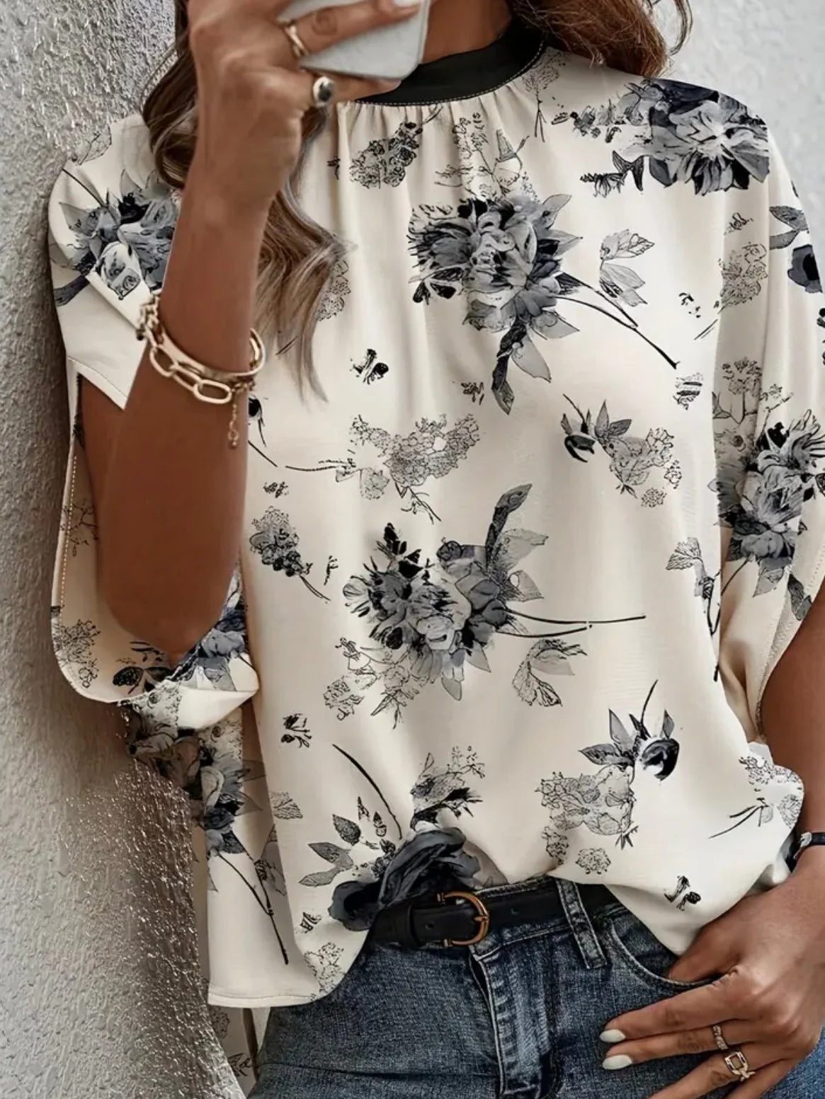 Monochrome Bloom Top - Image 5