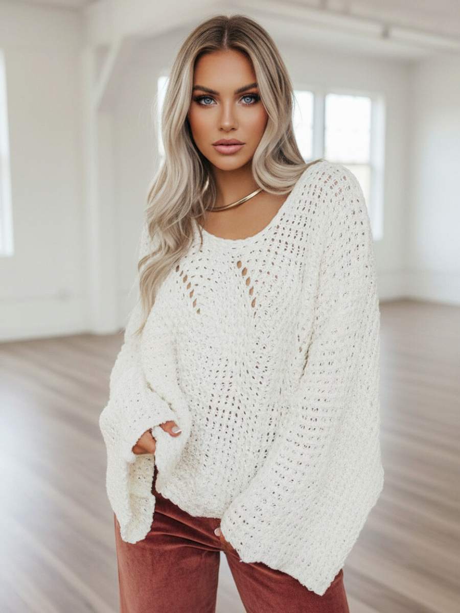 Moonlight Drift Wide Sleeve Knit Sweater - Image 7