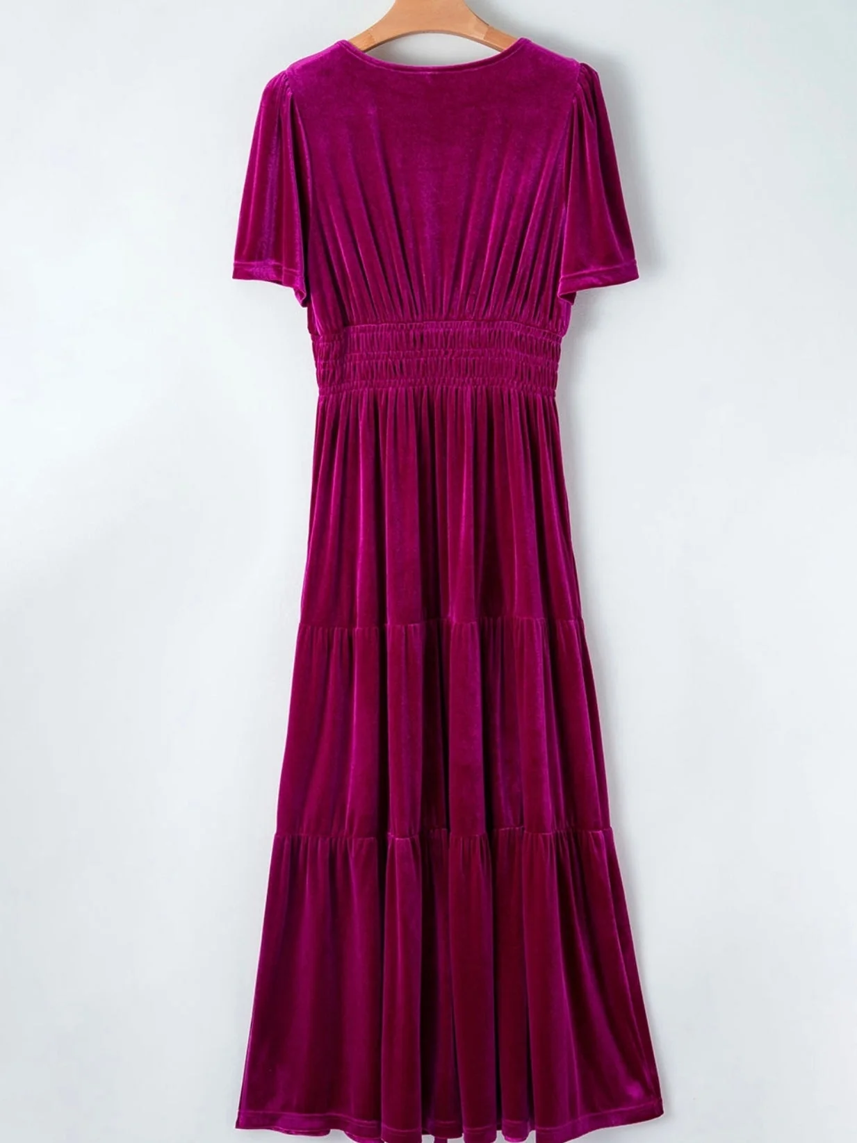 My Magenta Velvet Dress - Image 6