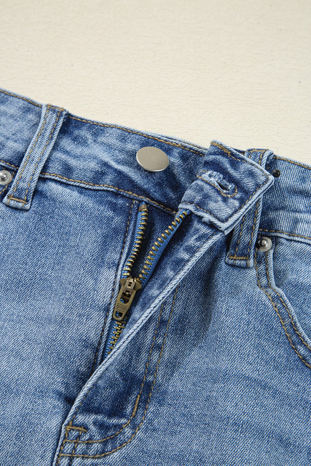 Desert Cut Denim Skirt - Image 12
