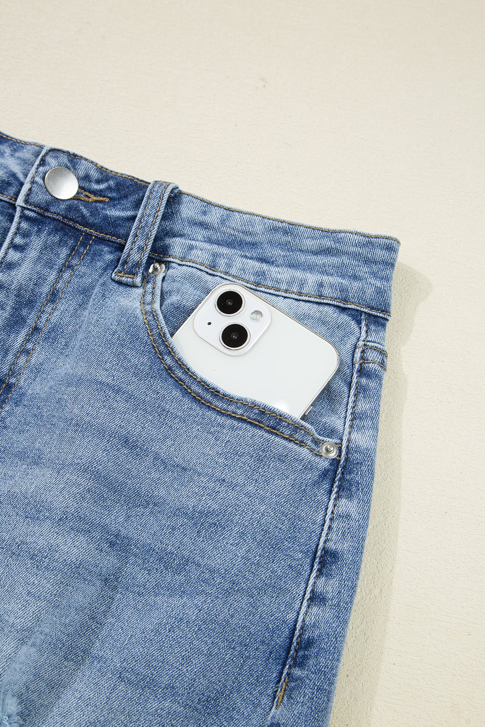Desert Cut Denim Skirt - Image 14