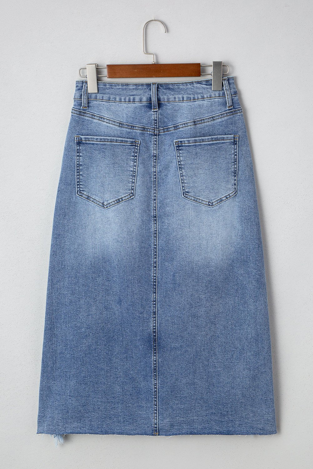 Desert Cut Denim Skirt - Image 16