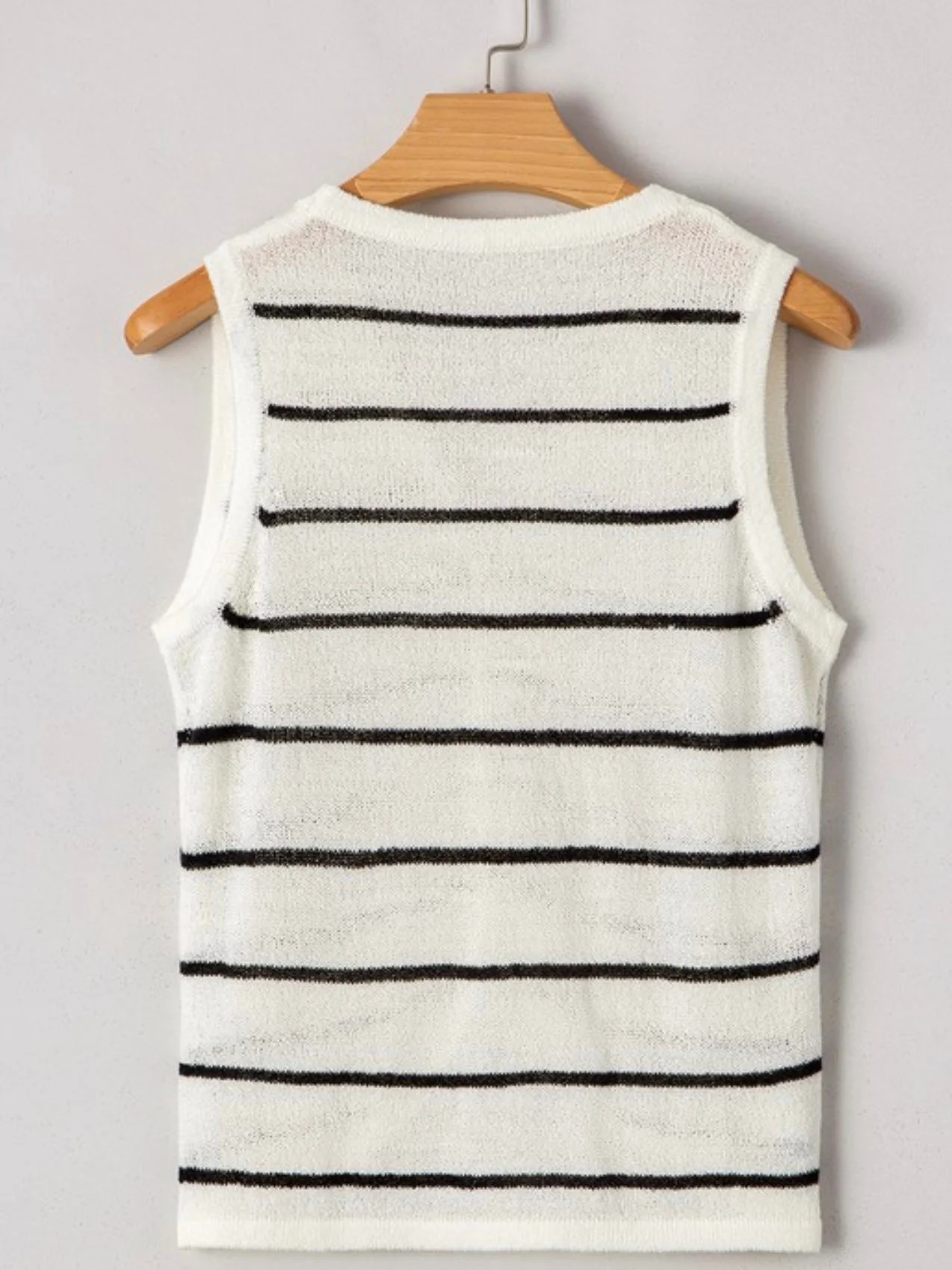 Parisian Stripe Knit Vest - Image 9
