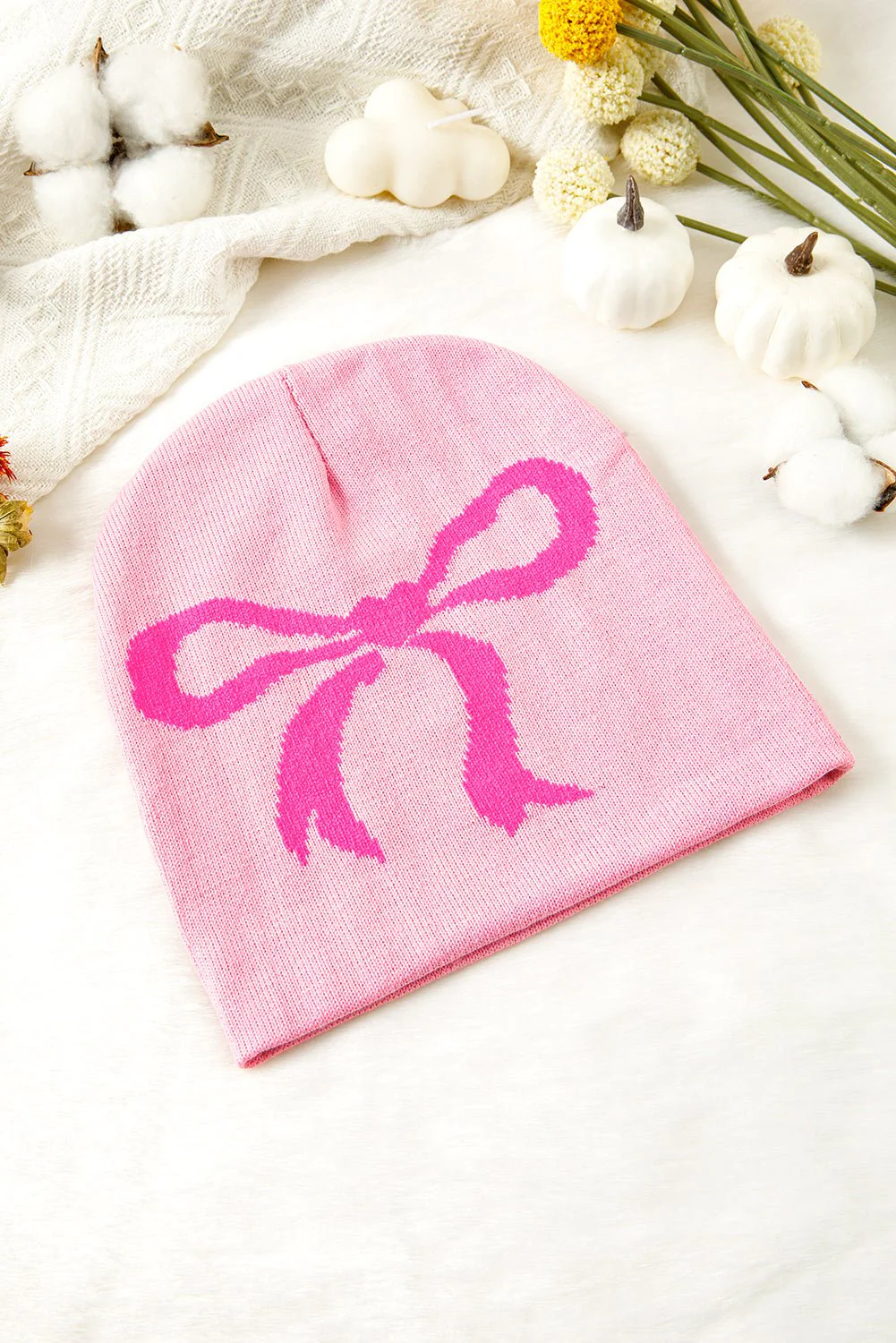 Sugarplum Bow Knit Beanie - Image 4