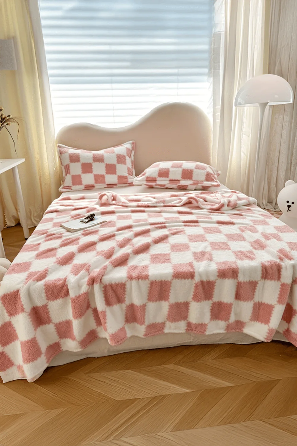 Pink Check Dreams Blanket - Image 3