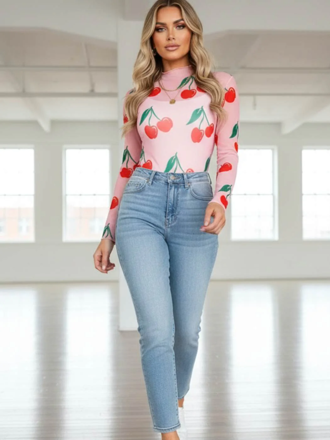 Cherry Crush Mesh Top - Image 3
