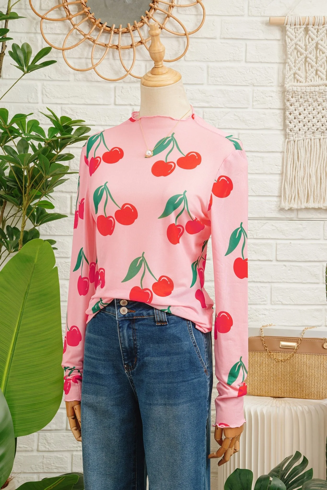 Cherry Crush Mesh Top - Image 6