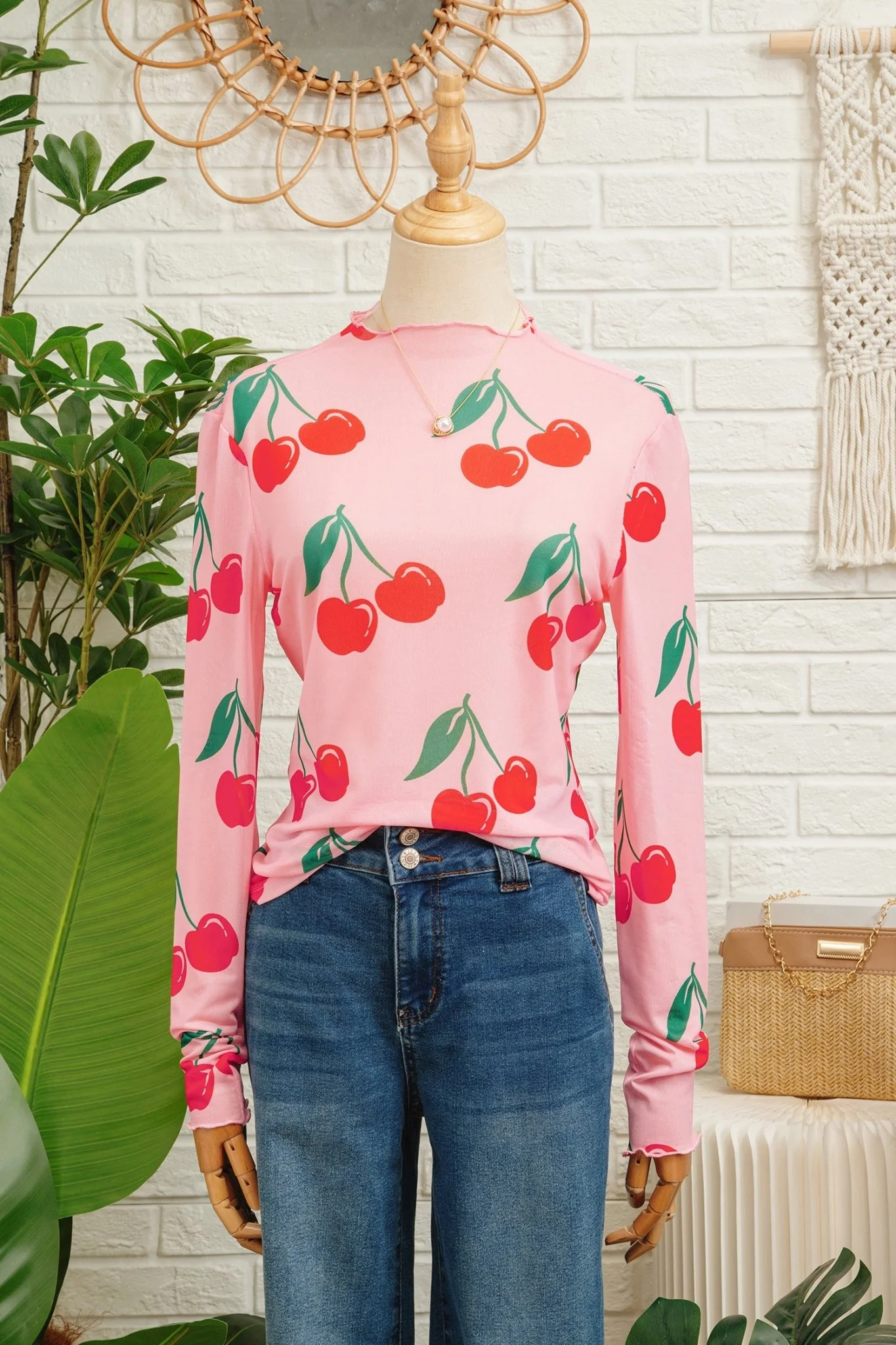 Cherry Crush Mesh Top - Image 8