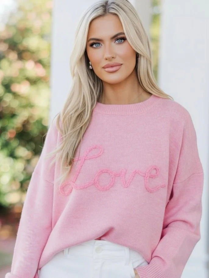 Love Script Sweater - Image 2