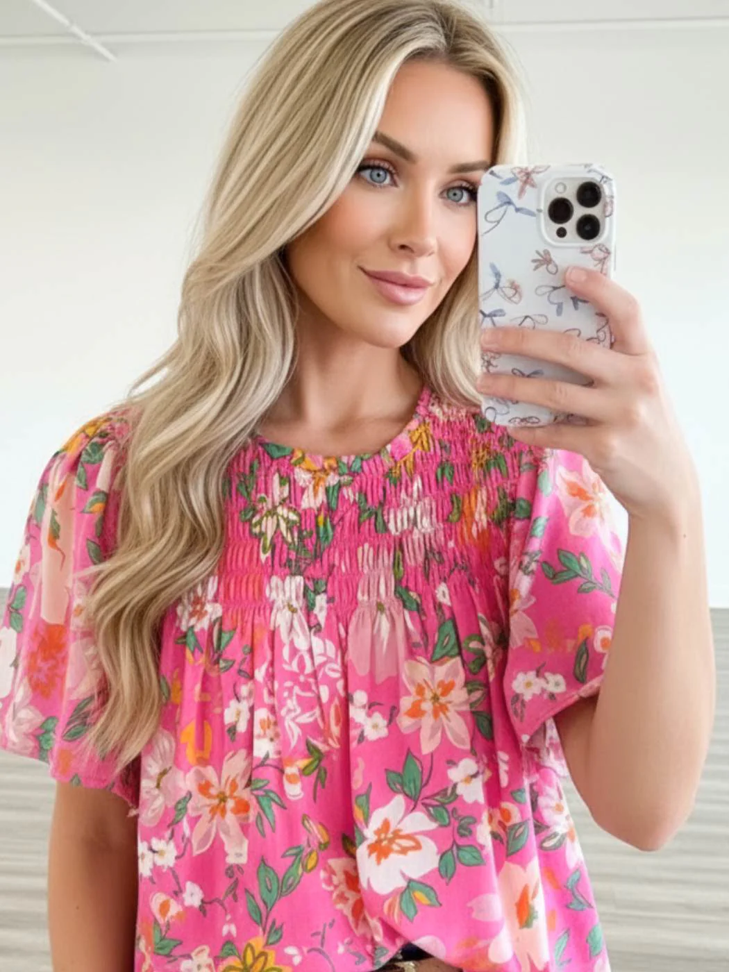 Fresh Pink Smocked Top - Image 2