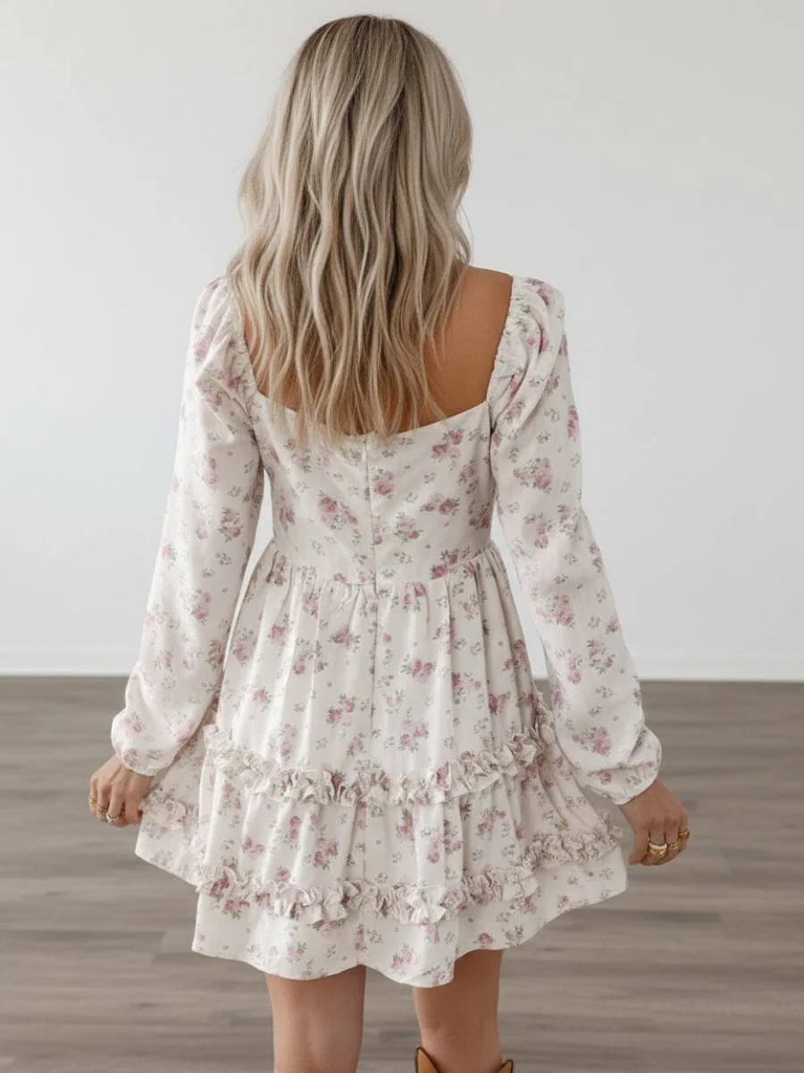 Pink Meadow Ruffle Mini Dress - Image 3