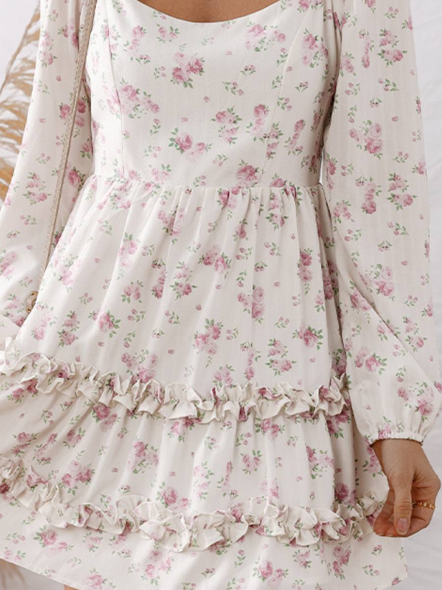 Pink Meadow Ruffle Mini Dress - Image 7