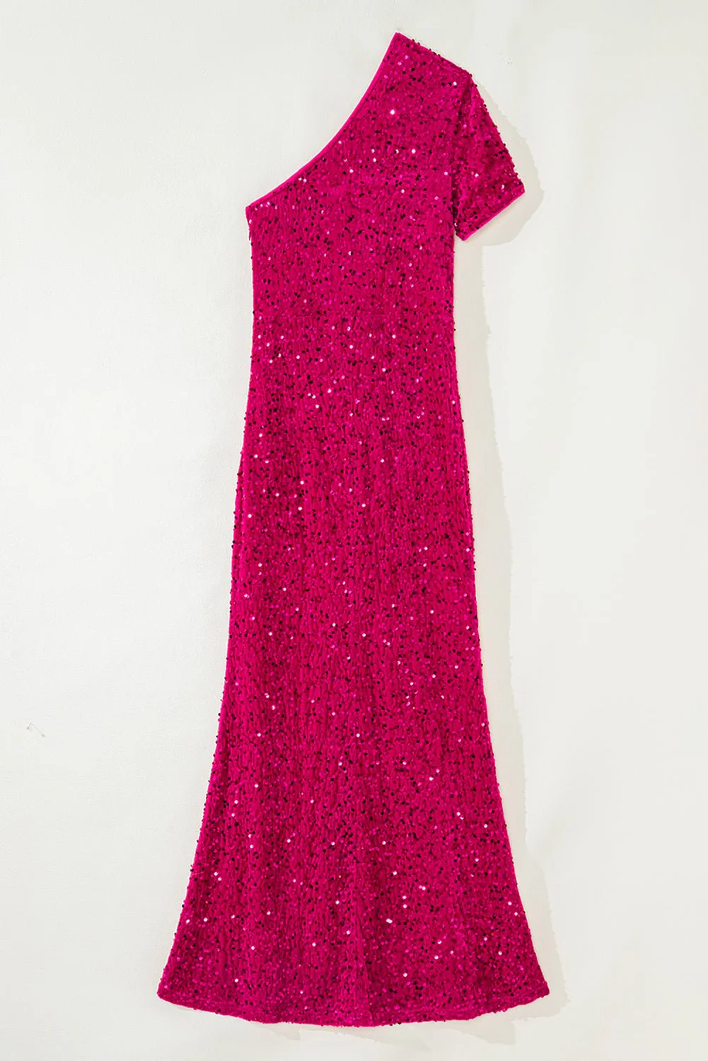 Pink Stardust One Shoulder Gown - Image 5
