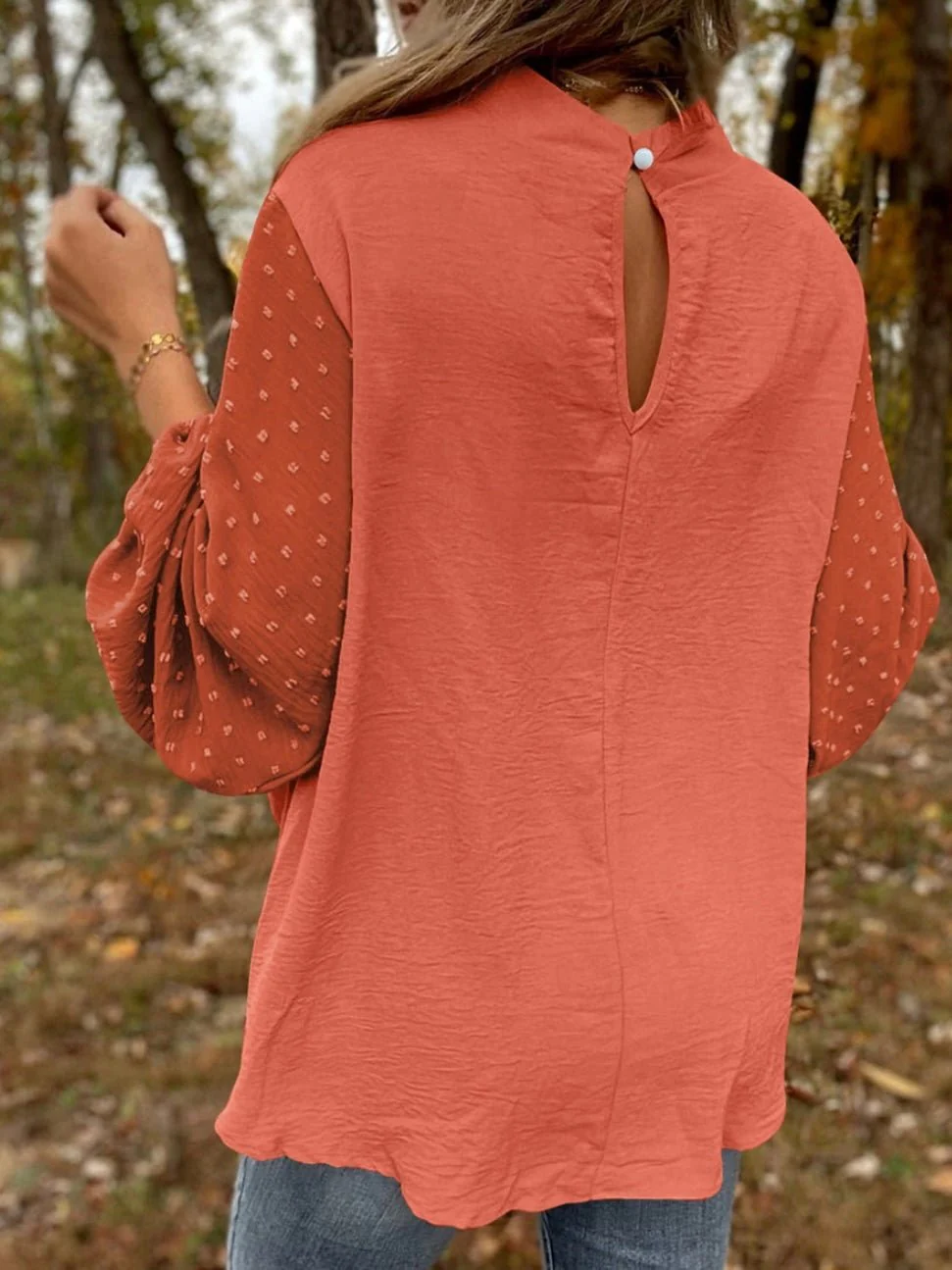 Pumpkins Balloon Sleeve Top - Image 3