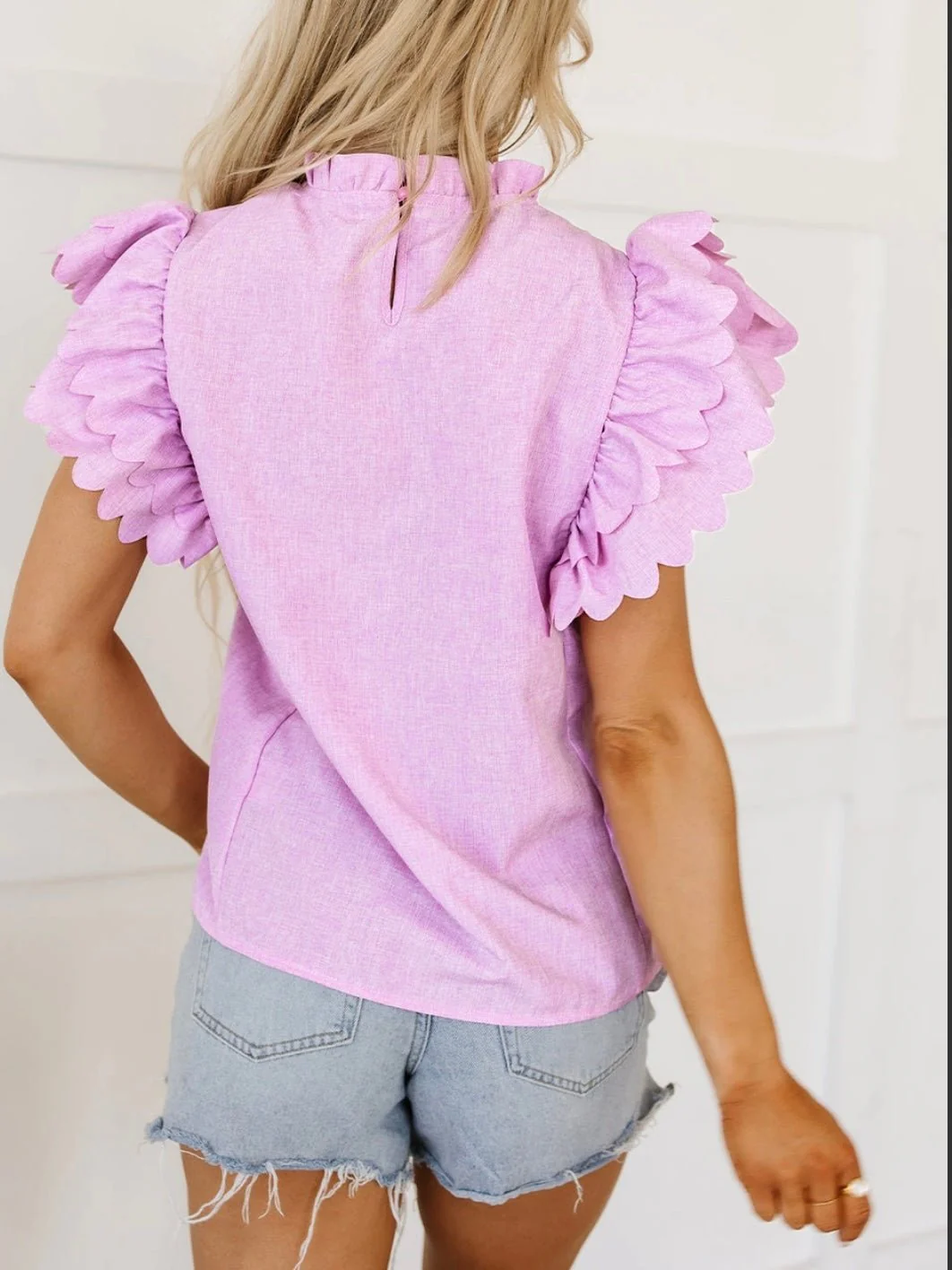 Rachel Ruffle Sleeve Top - Image 3