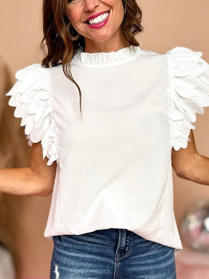 Rachel Ruffle Sleeve Top - Image 7