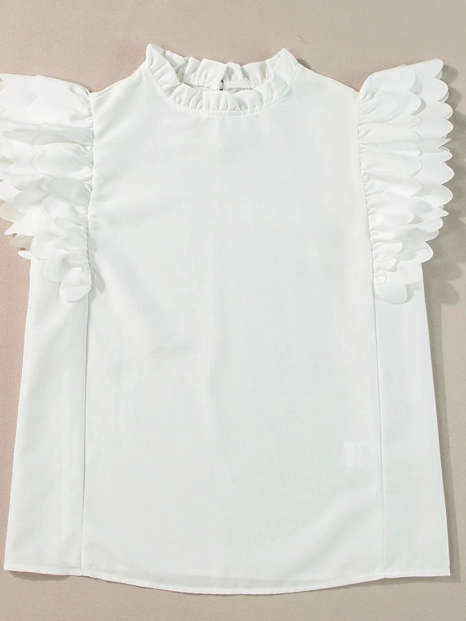 Rachel Ruffle Sleeve Top - Image 8
