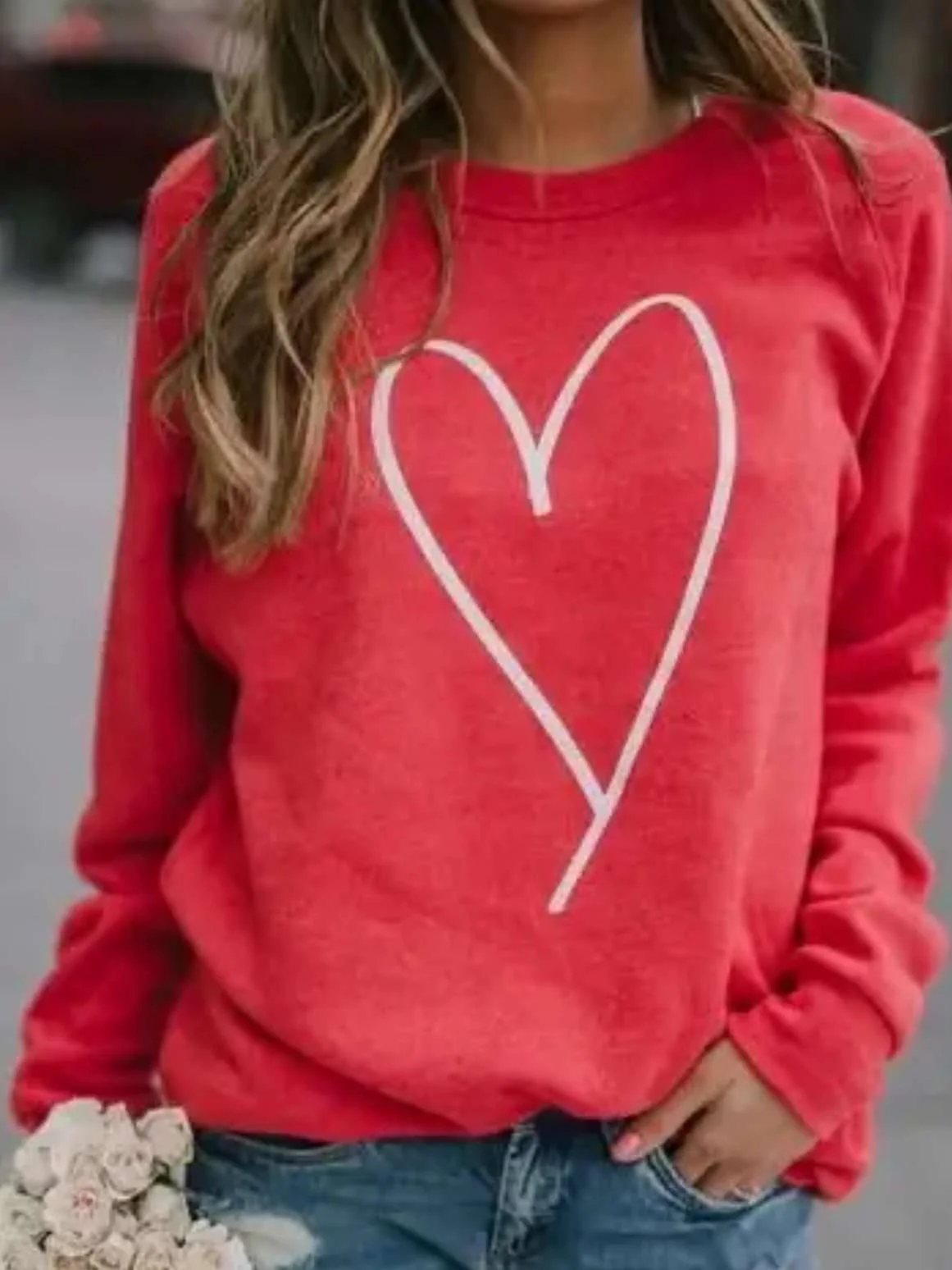 Red Heart Sweatshirt - Image 3