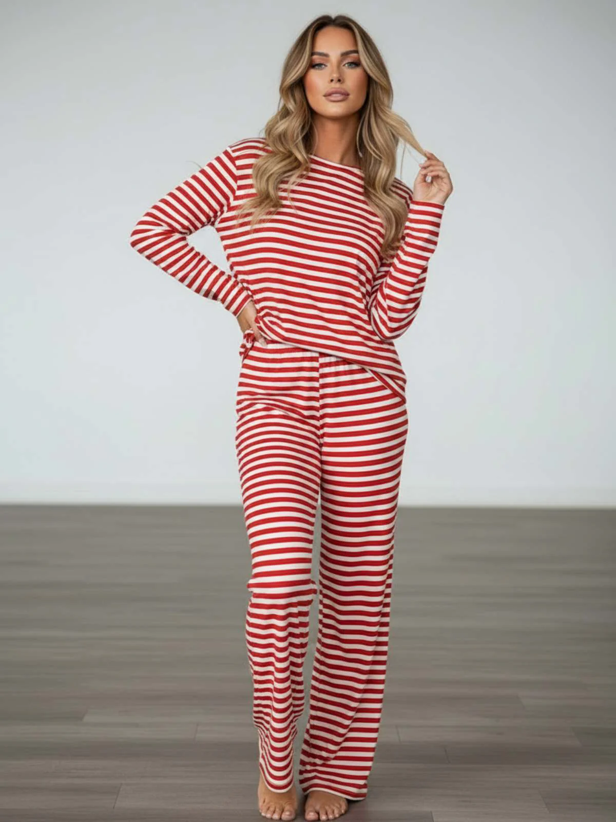 Fine Line Stripe Lounge Set - Image 2
