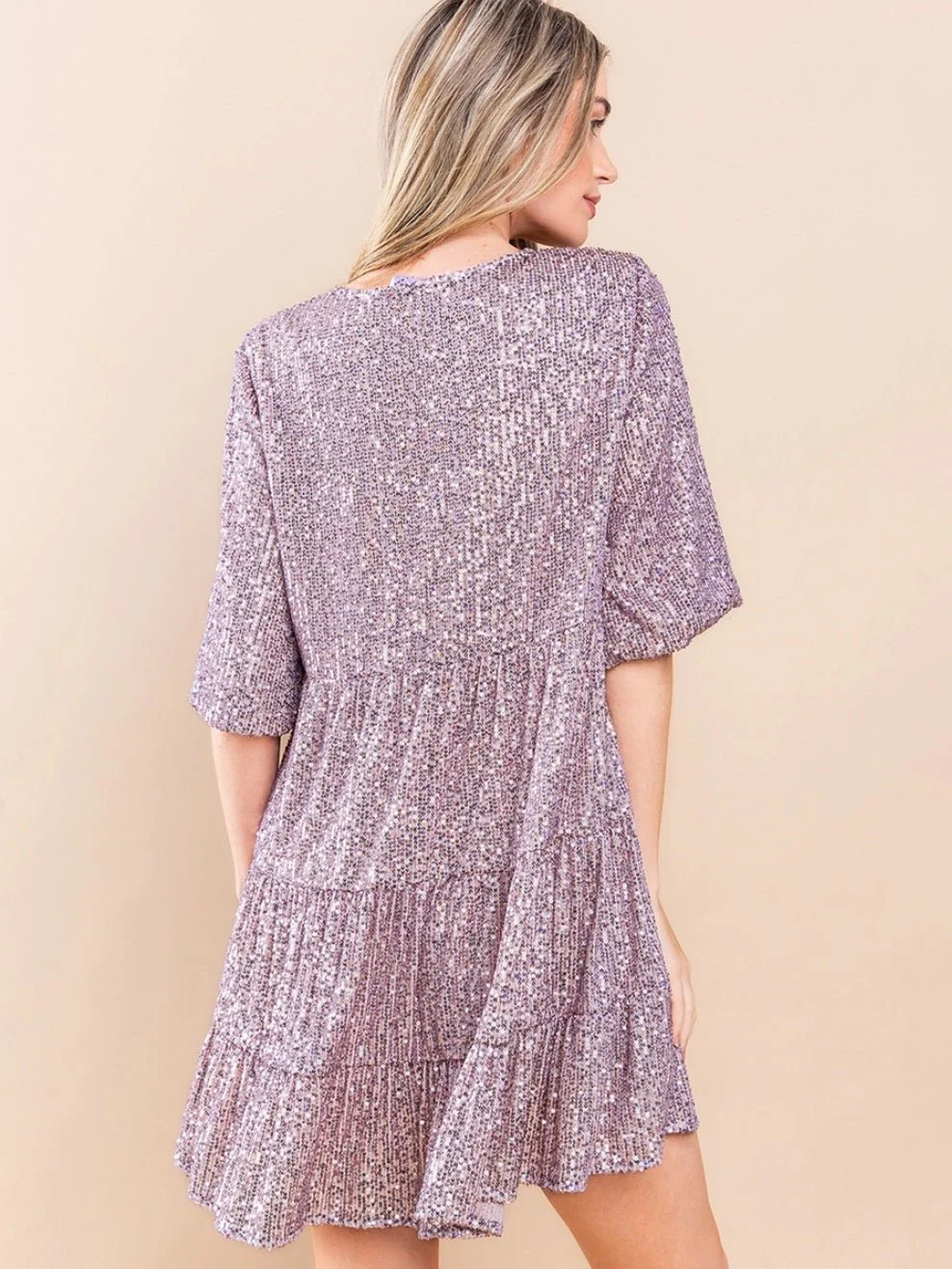 Sequin Babydoll Dress - Image 3