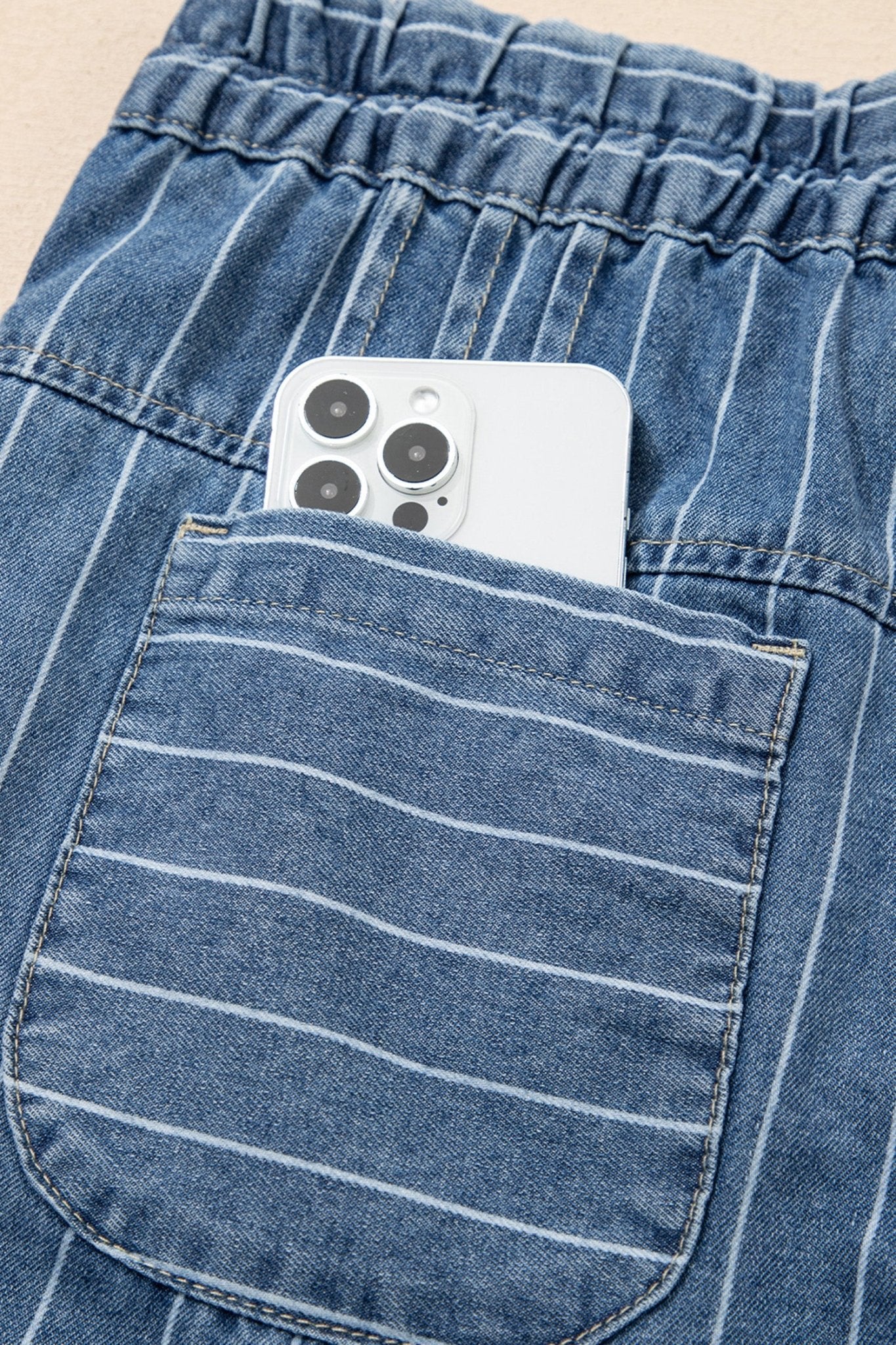 Blue Skies Stripe Wide Leg Jeans - Image 8