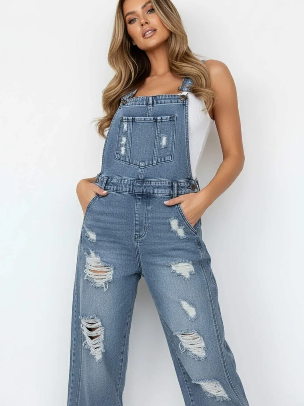 Beach Break Denim Overalls - Image 3