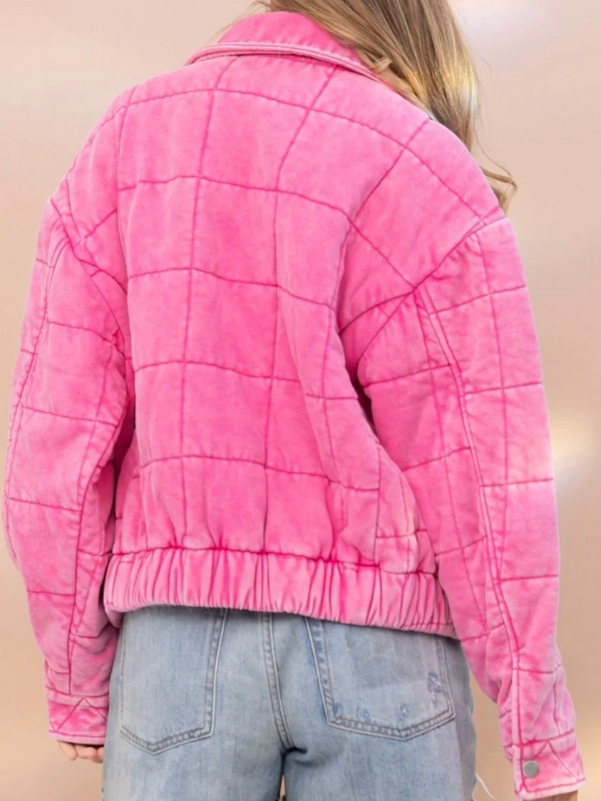 Stone Washed Quilted Jacket - Image 8