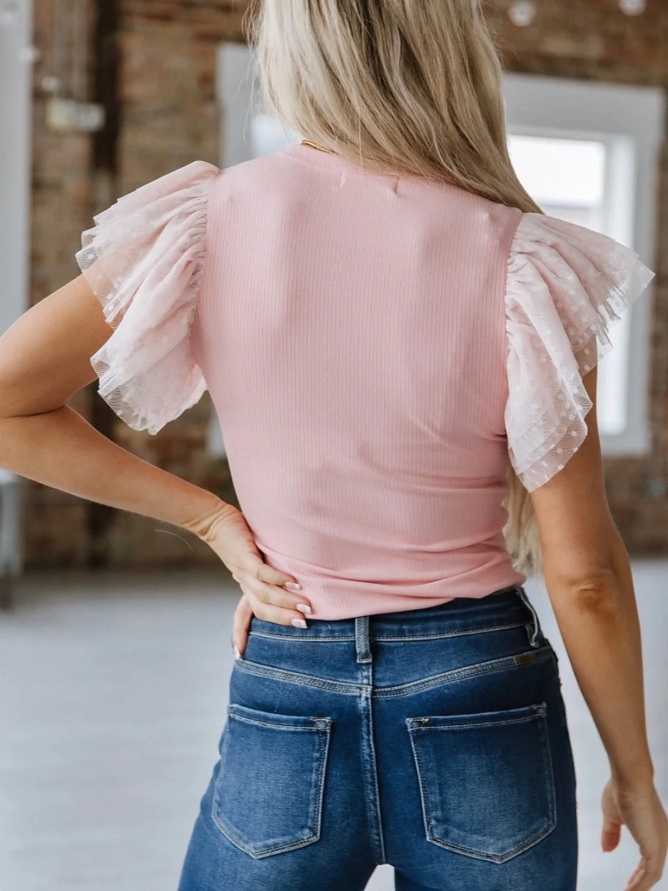 Sweet Ruffle Sleeve Top - Image 10