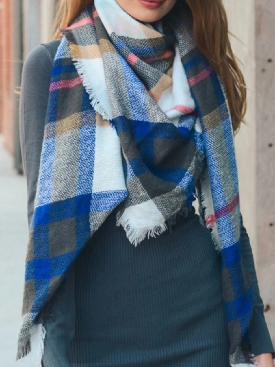 The Blanket Scarf {blue} - Image 4