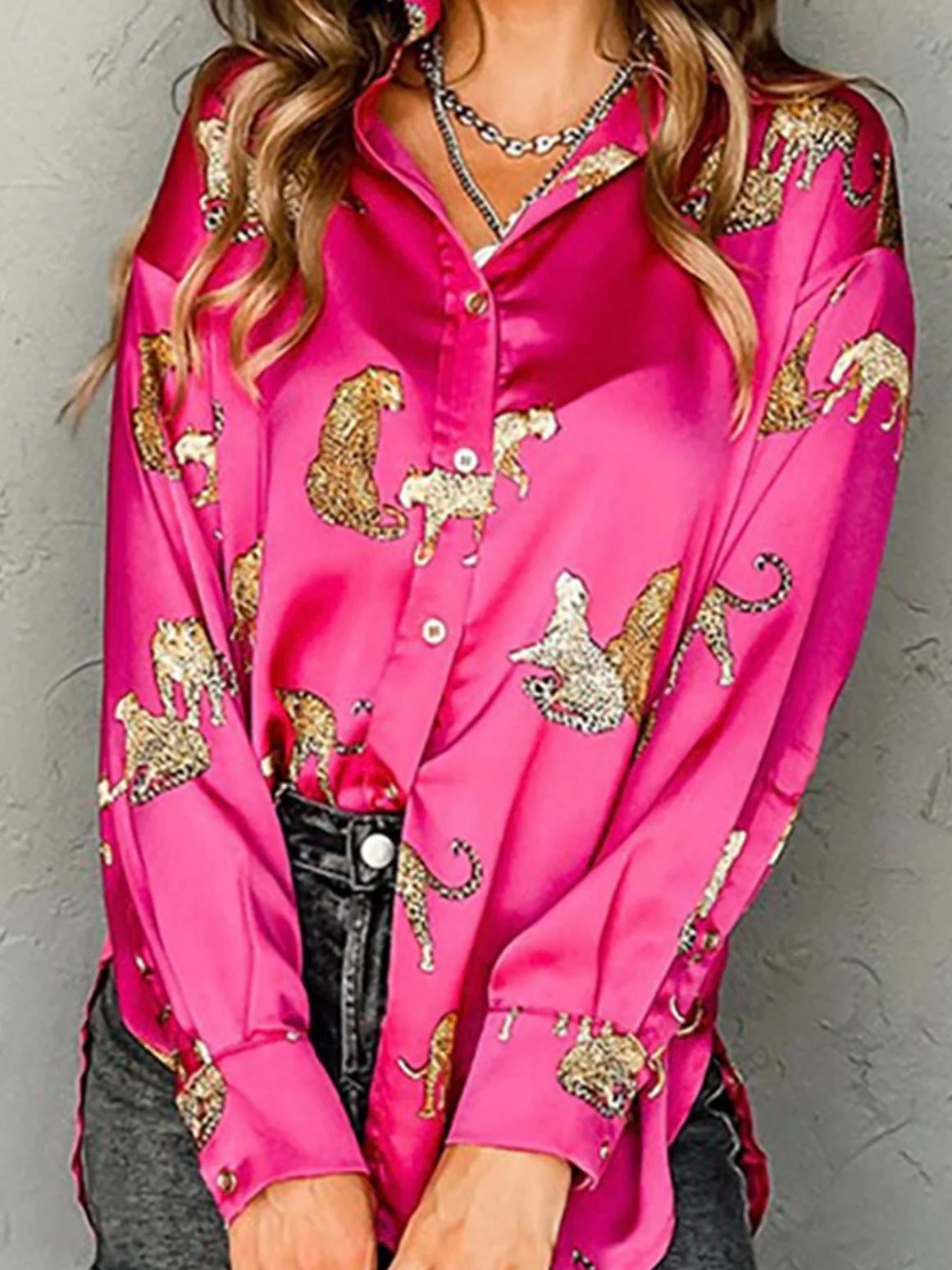 Tiger Print Blouse - Image 3