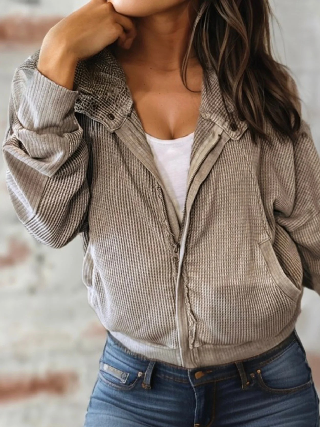Urban Stroll Waffle Jacket - Image 4