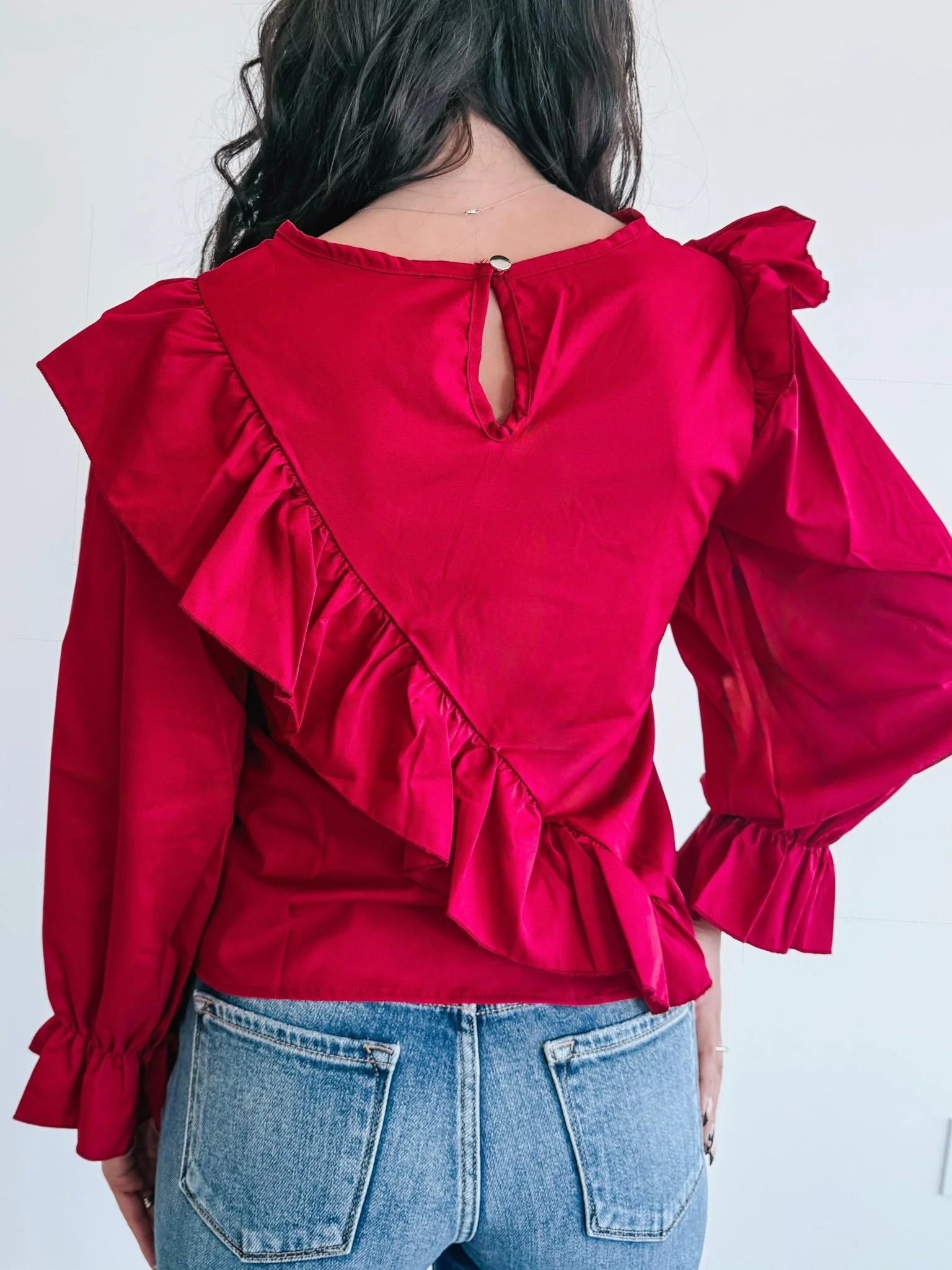 Venetian Ruffle Blouse Top - Image 3