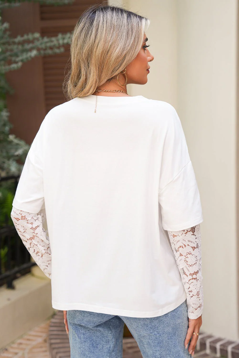 White Lace Whisper Tee - Image 3