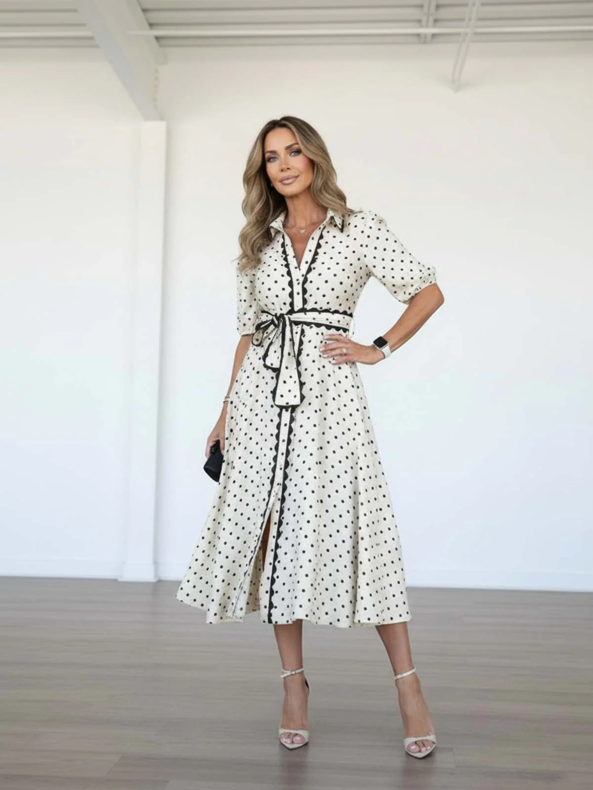 Sunday Stroll Polka Dot Dress - Image 3