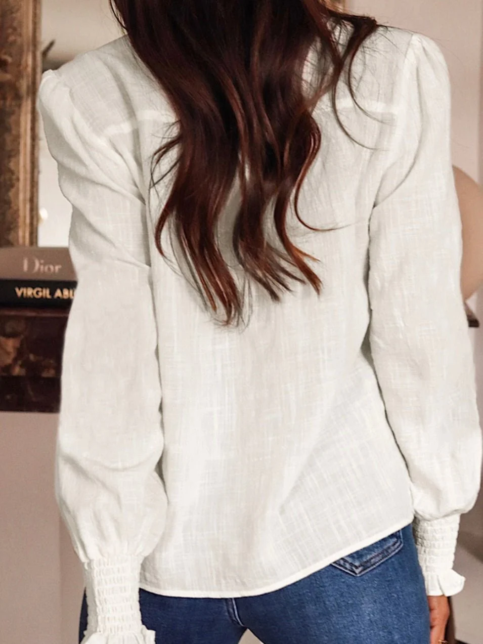 White to Black Embroider Top - Image 4