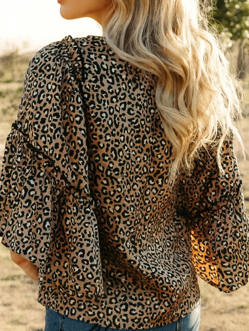 Wild Whisper Bell Sleeve Top - Image 2