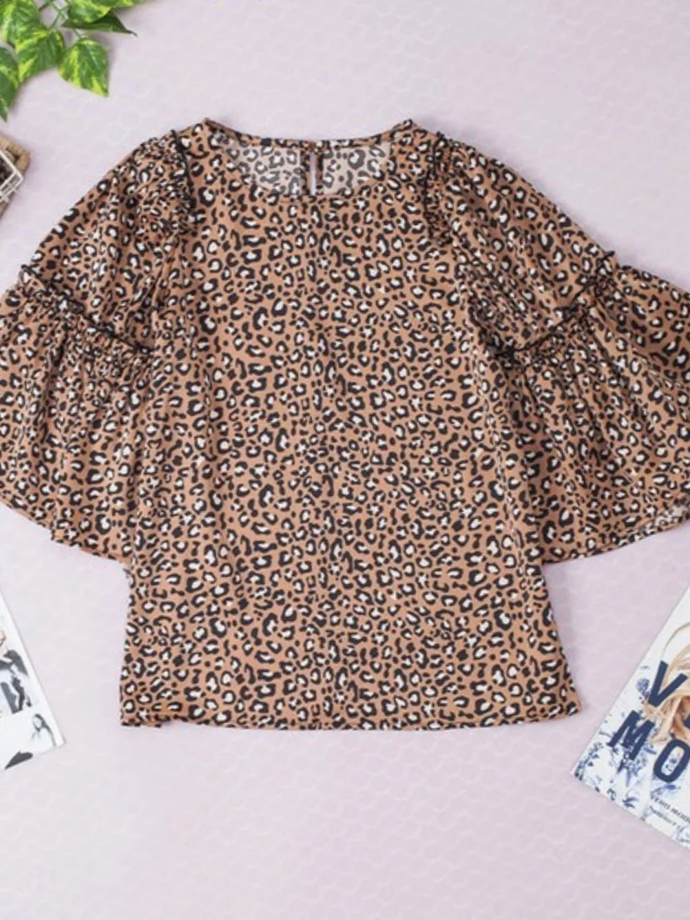 Wild Whisper Bell Sleeve Top - Image 3